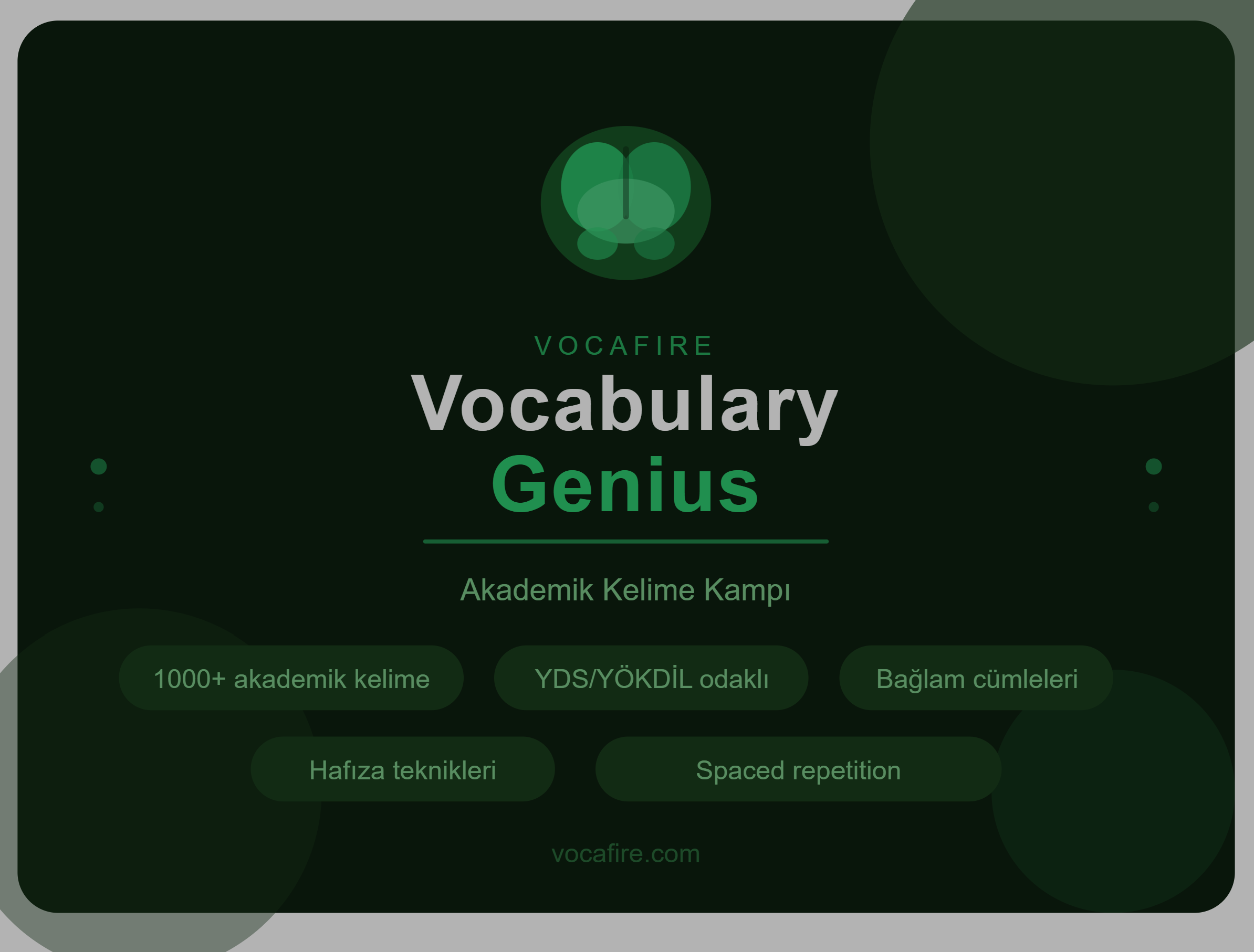 VocaFire - Vocabulary Genius Tam Erişim – Mehmet Hoca İngilizce