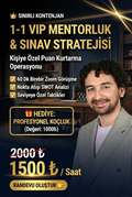 1-1 VIP MENTORLUK & SINAV STRATEJİSİ (Özel Ders)