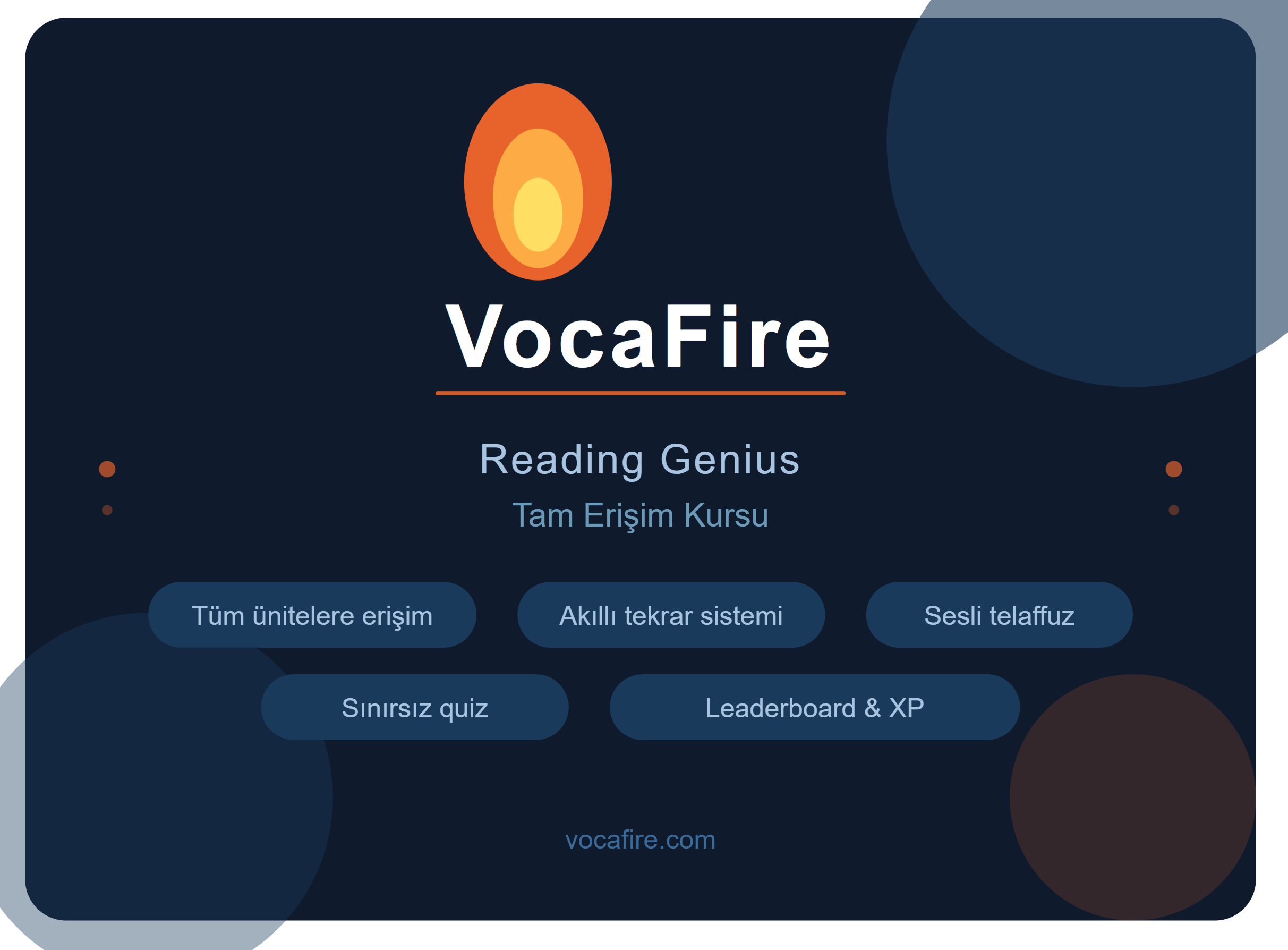 VocaFire - Reading Genius Tam Erişim
