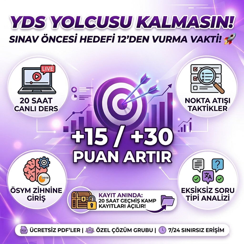 2026 Nisan YDS - TAKTİK ve Strateji Kampı